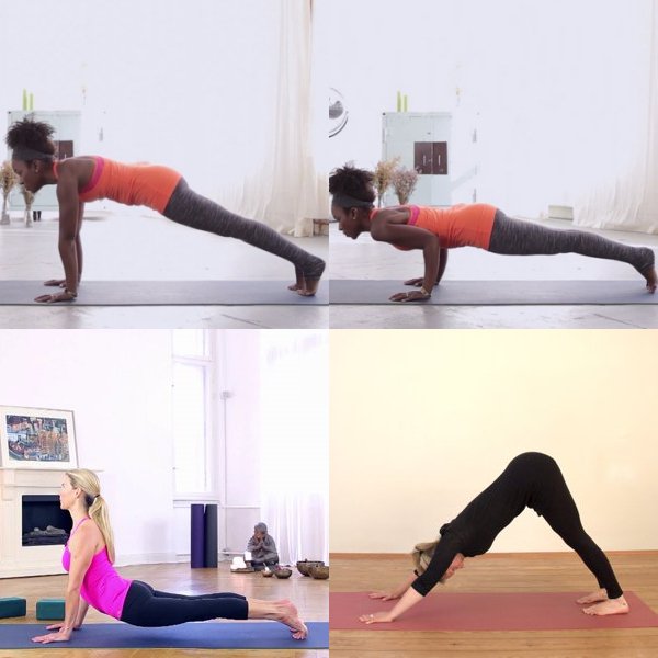 plank to downdog